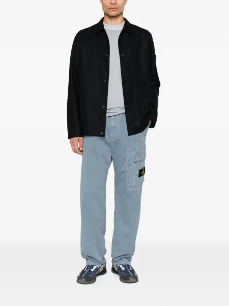 Pantaloni cargo Stone Island cu strasuri albastru