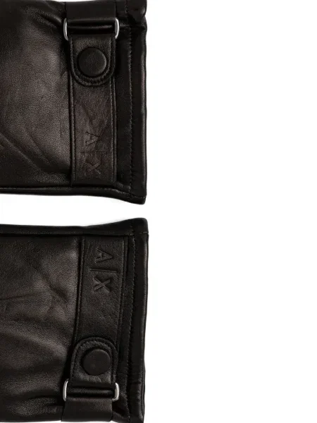Mănuși Armani Exchange cu cataramă cu bretele negru