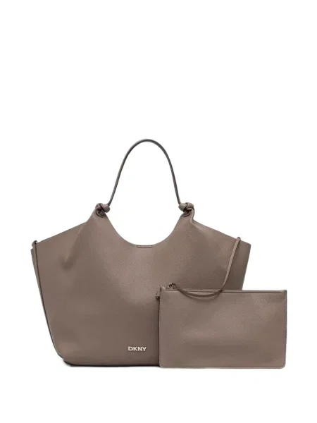Geantă shopper Dkny din piele maro
