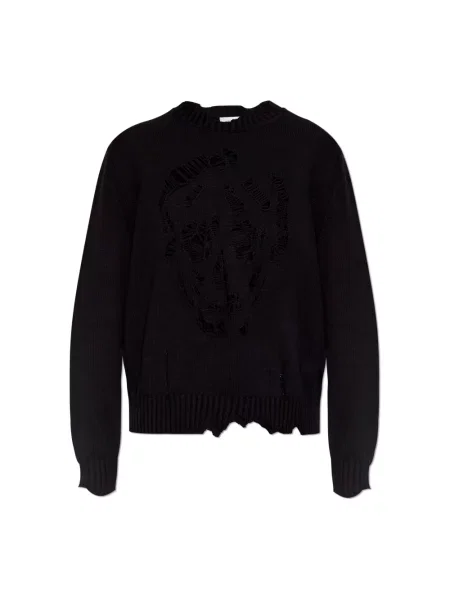 Sweter Alexander Mcqueen z logo czarny