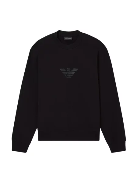 Bluza Emporio Armani z nadrukiem z dżerseju czarna