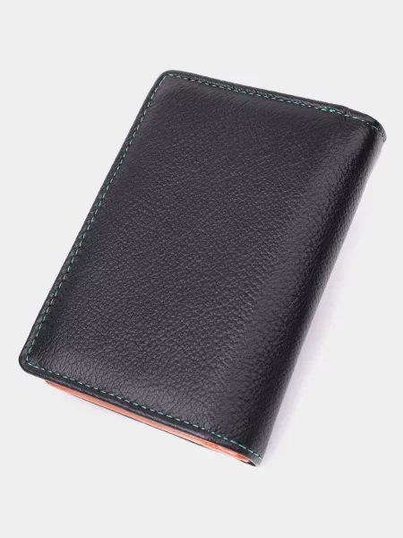 Кожаный кошелек St Leather Accessories черный