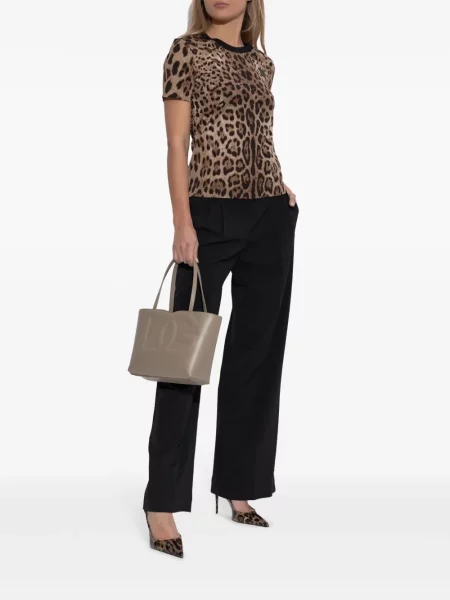 Tricou Dolce & Gabbana cu imagine cu model leopard