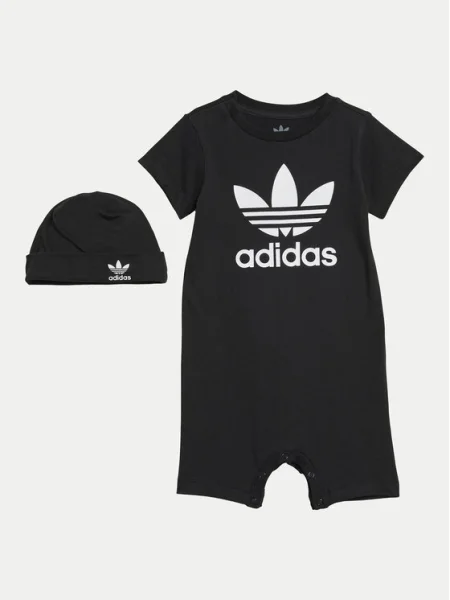 Adidas Бебешки гащеризон без стъпала Gift Set черен