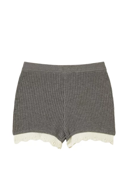 Pantaloni scurți Twinset tricotate gri