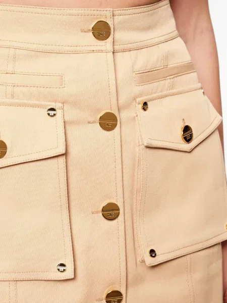 Mała mały spódnica mini Elisabetta Franchi z kieszeniami zapinanymi na guziki