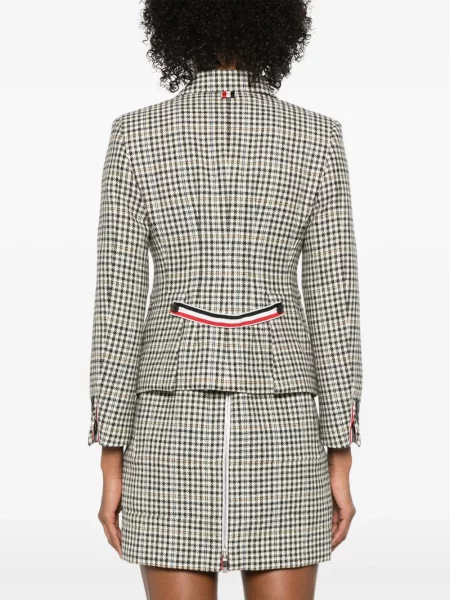 Geacă Thom Browne în carouri alb