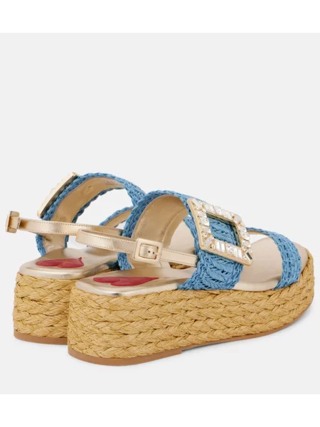 Sandale Roger Vivier cu platformă albastru