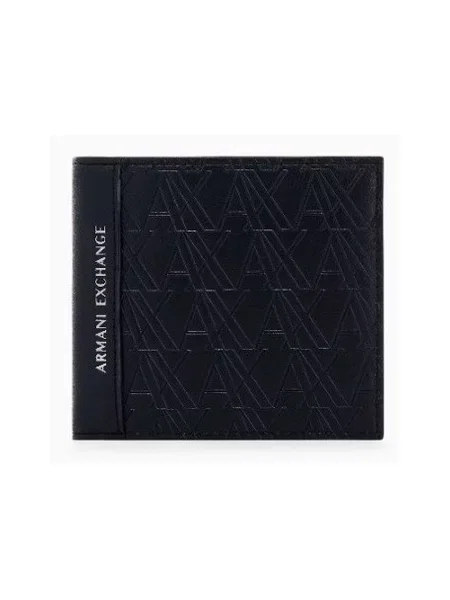 Armani Exchange peňaženka pánska z imitácie kože čierna