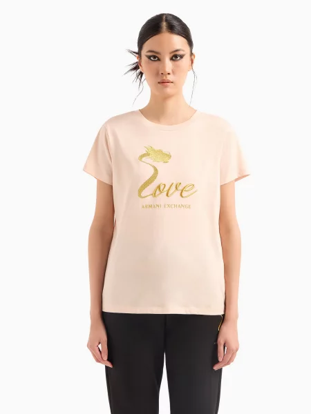 Armani Exchange Chinese New Year Футболка рожевий