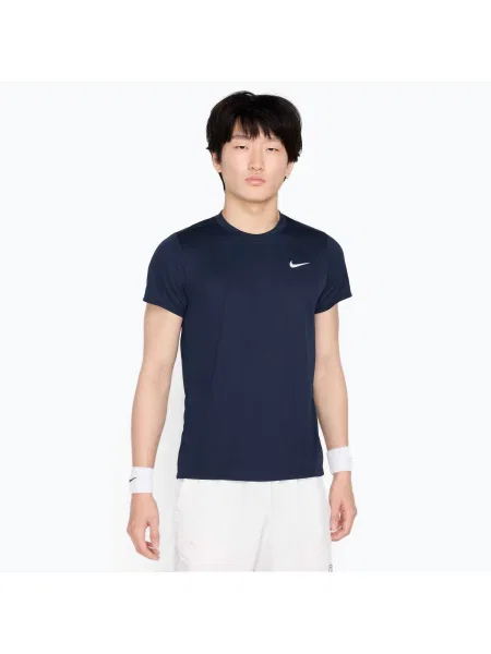 Tricou de tenis pentru bărbați Nike Court Dri-Fit Victory obsidian / white alb