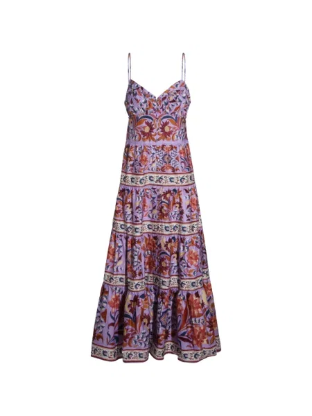 Rochie Farm Rio cu model floral de costum violet
