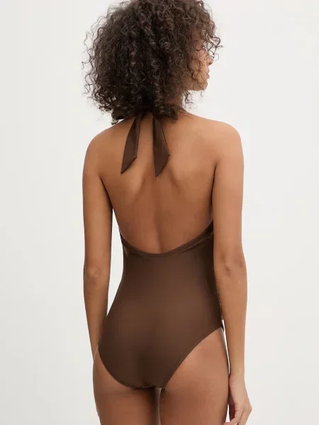 DKNY strój kąpielowy jednoczęściowy brązowy