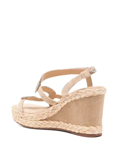 Espadrilky Alma En Pena na klínovém podpatku s hadím vzorem