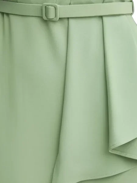 Rochie midi Sandro Ferrone cu decolteu în V până la genunchi de costum verde