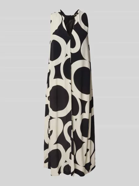 Sukienka midi z z dekoltem w serek model ‘Qedira print’ Someday czarna