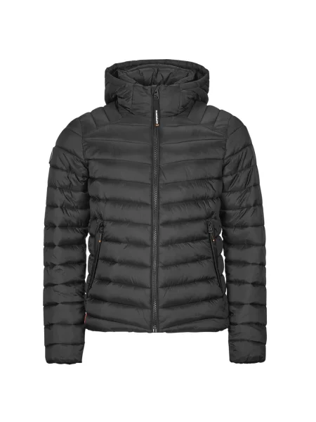 Geacă Superdry cu glugă negru