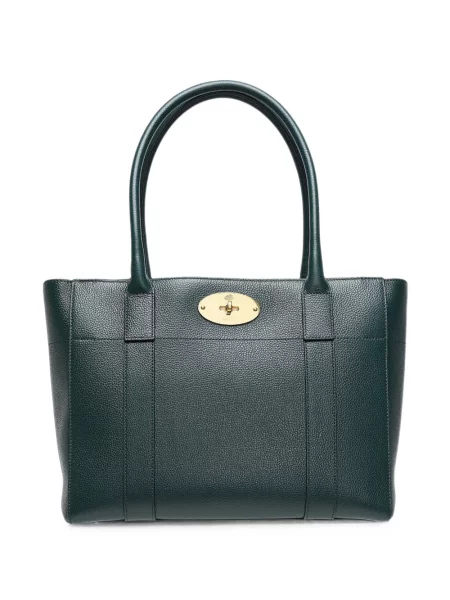 Geantă shopper Mulberry din piele verde