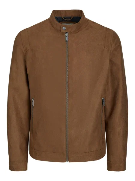 Jakna iz umetnega usnja Jack&Jones rjava