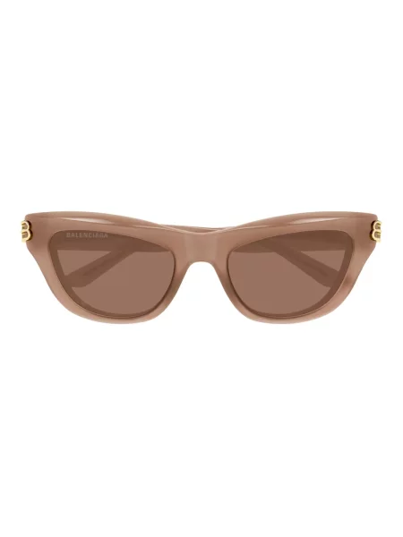 Lniane okulary przeciwsłoneczne Balenciaga beżowe