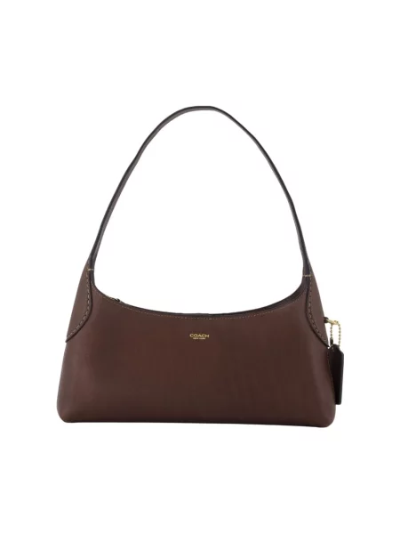 Coach torebka bagietka skórzana Brooklyn Shoulder Bag 26 brązowa