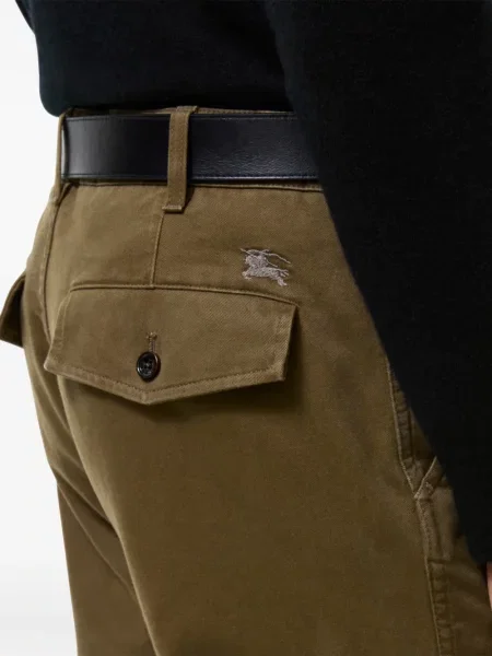 Сhinosy Burberry z twillu zielone