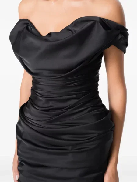 Rochie mini Norina St drapată negru