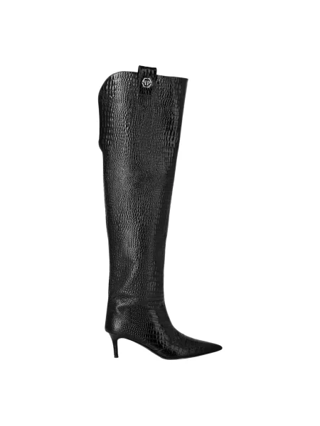 Botki Philipp Plein skórzane czarne