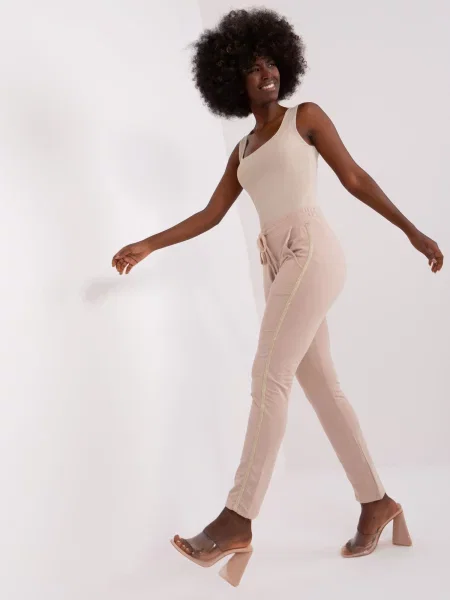 Sportske hlače Fashionhunters bež