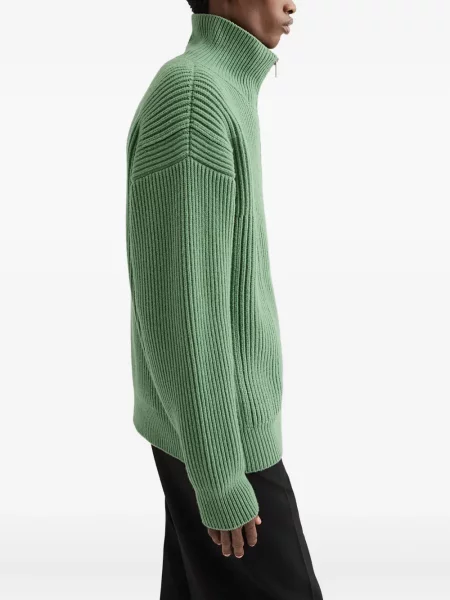Cardigan Jil Sander de lână verde