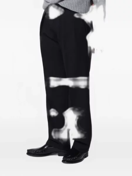 Pantaloni Santaniello de lână negru