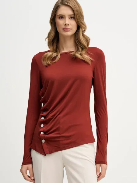 Sisley longsleeve pomarańczowy brązowy