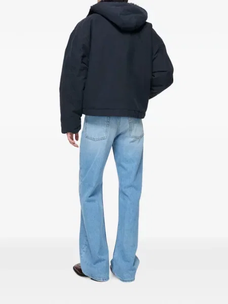 Geacă Acne Studios cu glugă cu imagine albastru