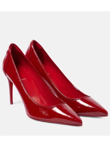 Pantofi cu toc Christian Louboutin din piele de lac roșu