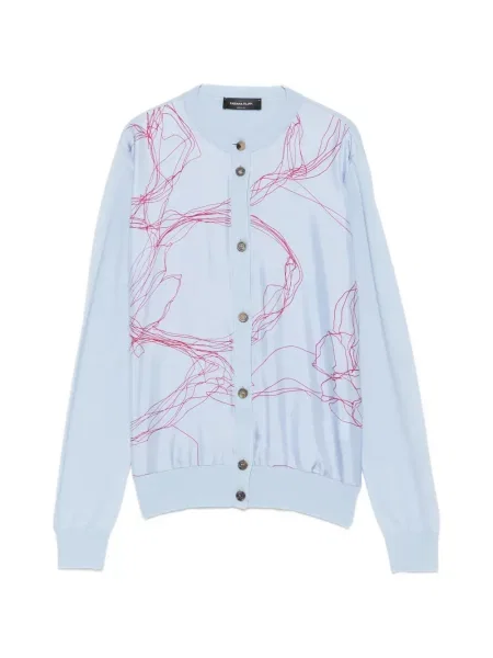 Lung cardigan Fabiana Filippi albastru