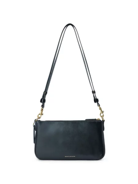 Colier Coach din piele cu bretele negru