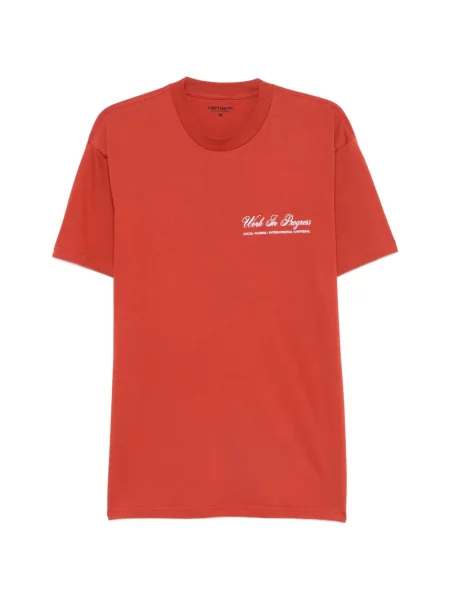 Tricou Carhartt Wip cu motiv cu inimi roșu