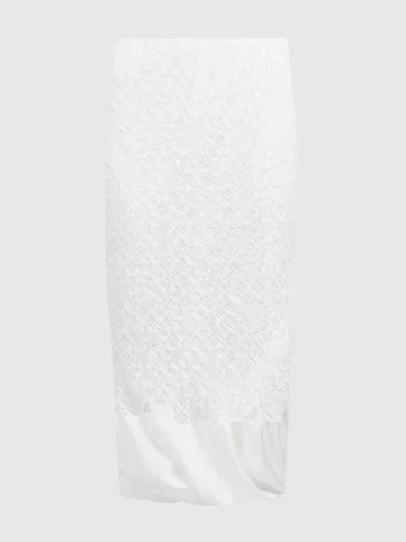 Ажурна спідниця Jil Sander біла