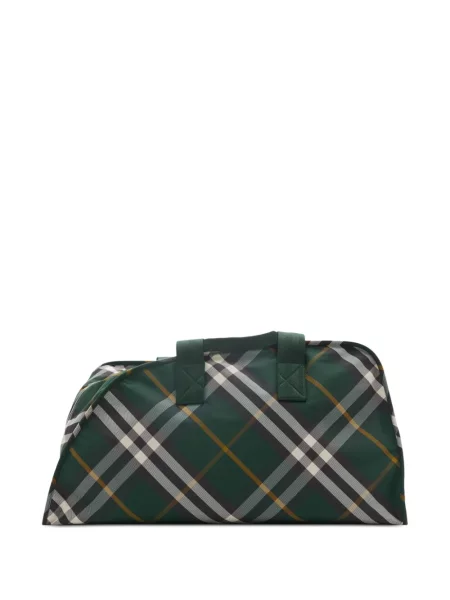 Geantă Burberry în carouri verde