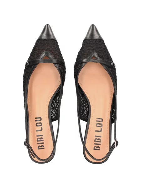 Полуотворени обувки Bibi Lou с отворена пета черно