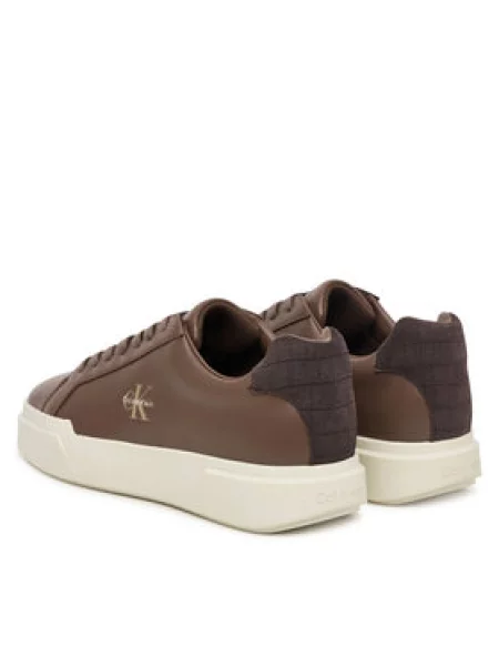 Sneakersy Calvin Klein Chunky Cupsole Laceup Croc Bt Tmavo hnedá
