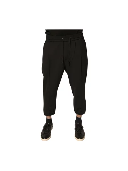 Joggery Dolce And Gabbana wełniane czarne