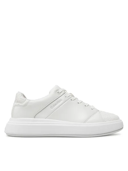 Обувки Calvin Klein CUPSOLE LACE UP MONO MIX бяло