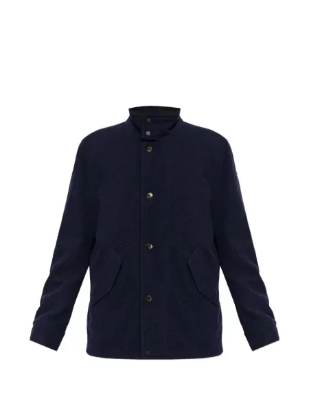 Geacă Moncler de lână albastru