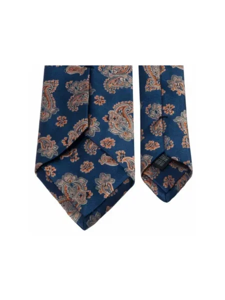 Krawat Bgents z wzorem paisley niebieski