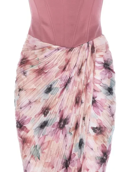 Rochie maxi V:pm Atelier cu model floral cu imagine roz