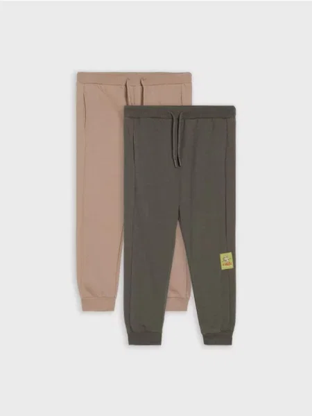 Sinsay Volné kalhoty 2 pack šedá