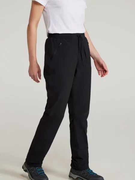 Winter Explorer — spodnie z podszewką z polaru Black czarne