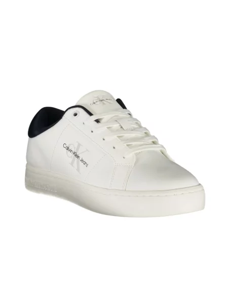 Sneakersy Calvin Klein Jeans skórzane białe