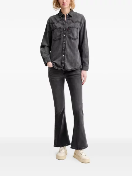 Curea Levi's® cu broderie cu cataramă cu dungi albastru